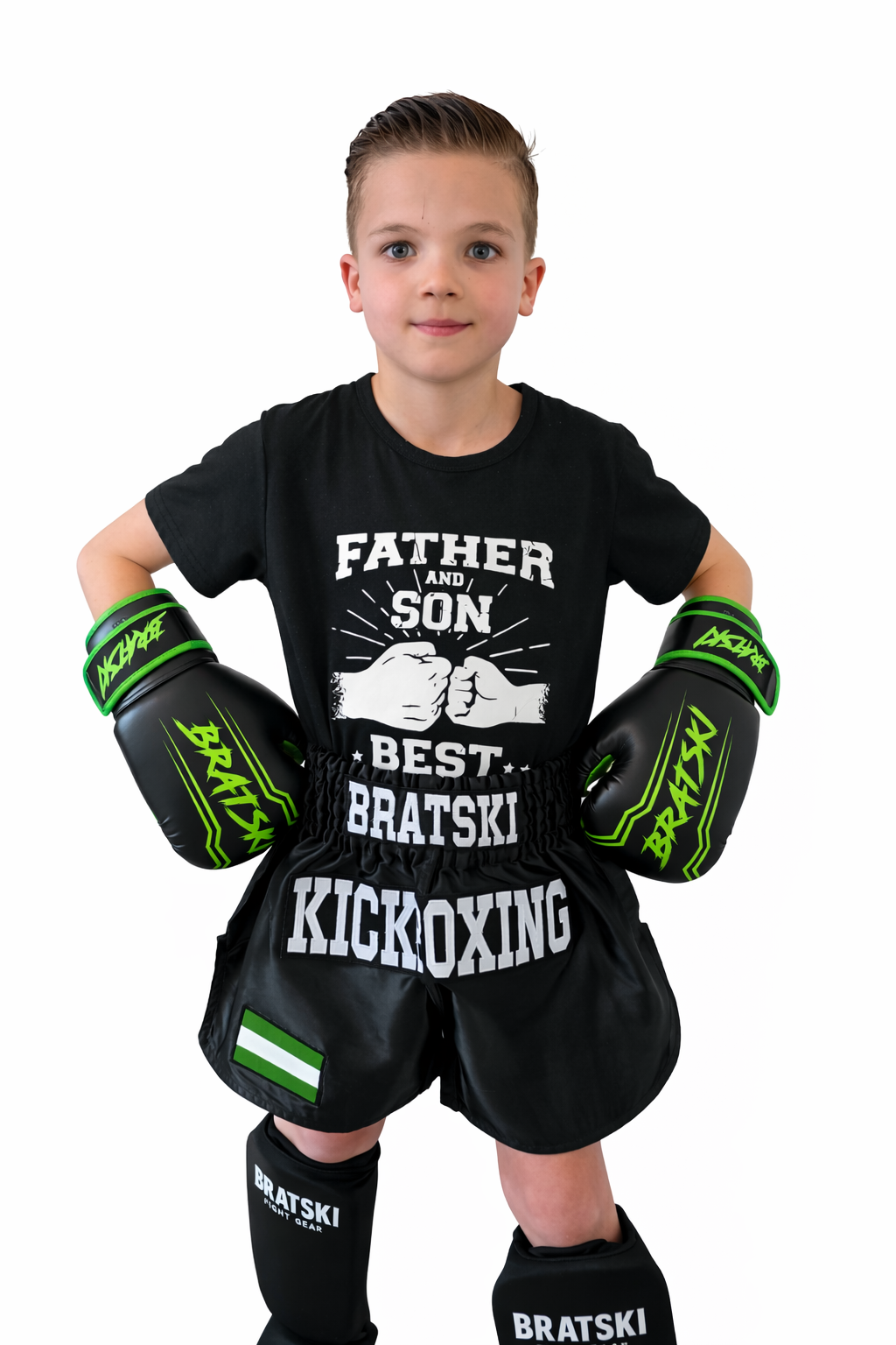 BRATSKI Challenger Bokshandschoenen Groen Kids