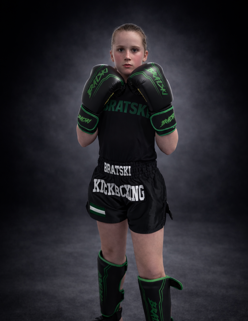 BRATSKI Challenger Bokshandschoenen Groen Kids