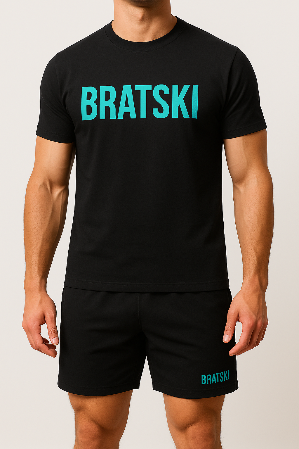 T-shirt Zwart/Blauw