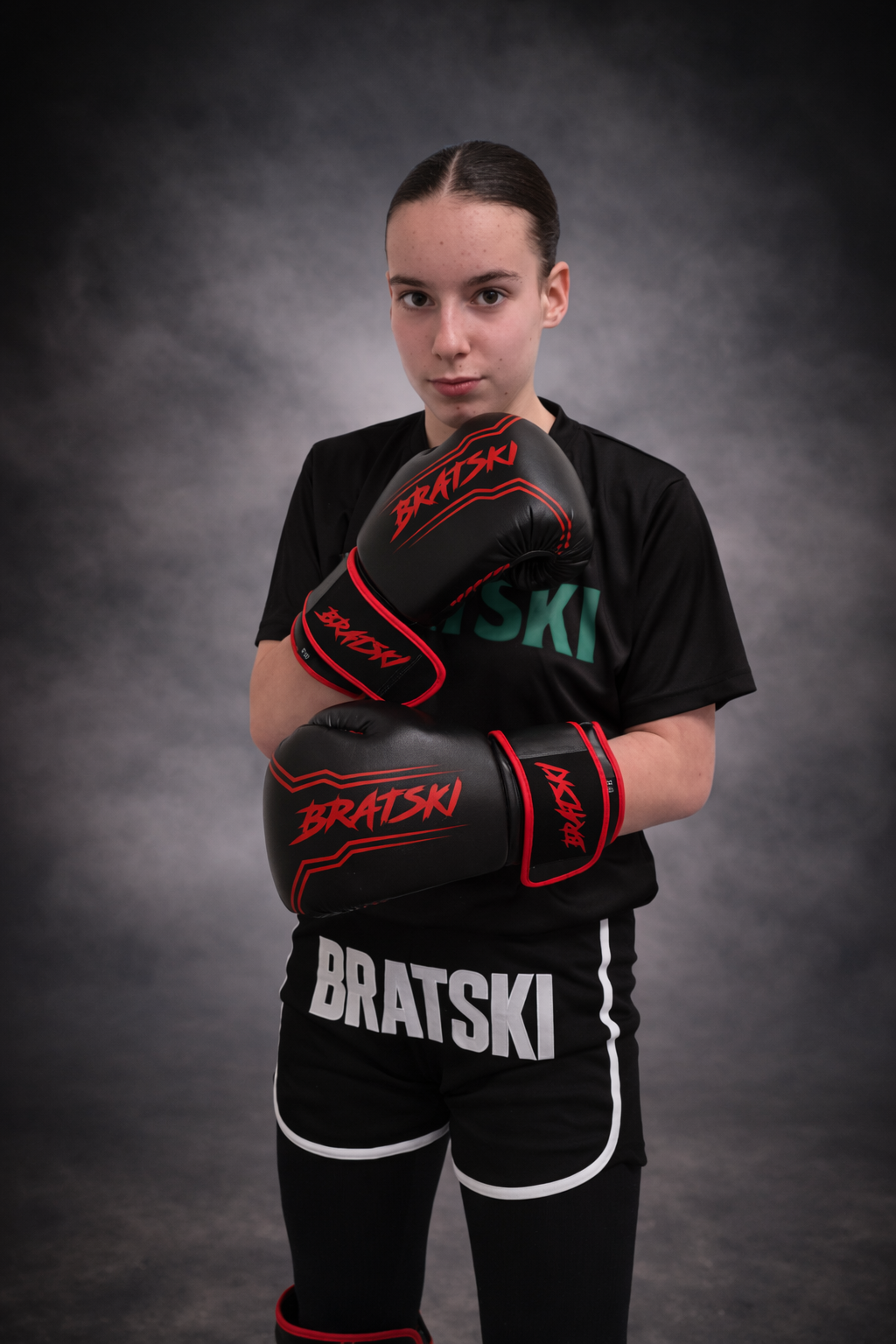 BRATSKI Challenger Bokshandschoenen Rood Kids