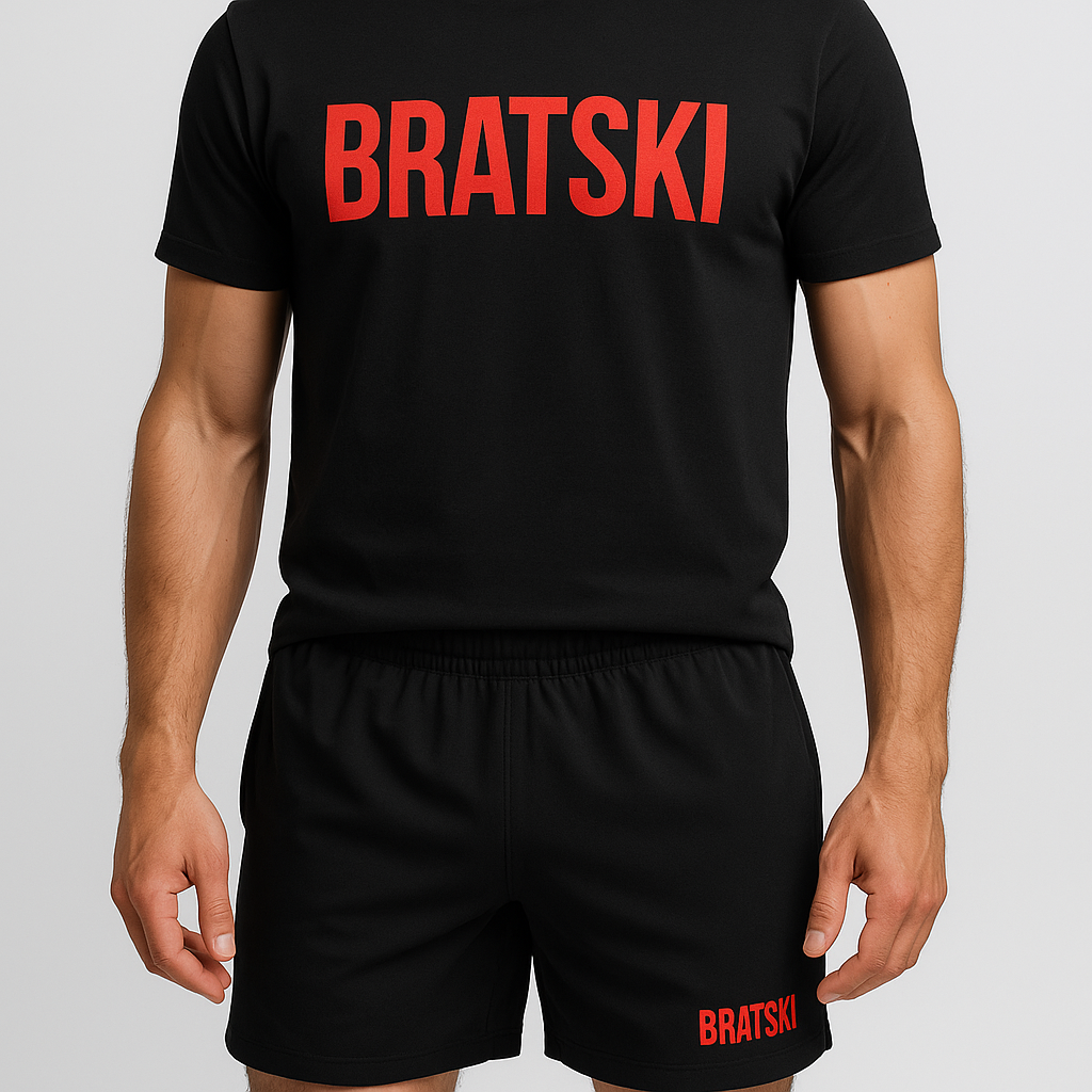 T-shirt Zwart/Rood