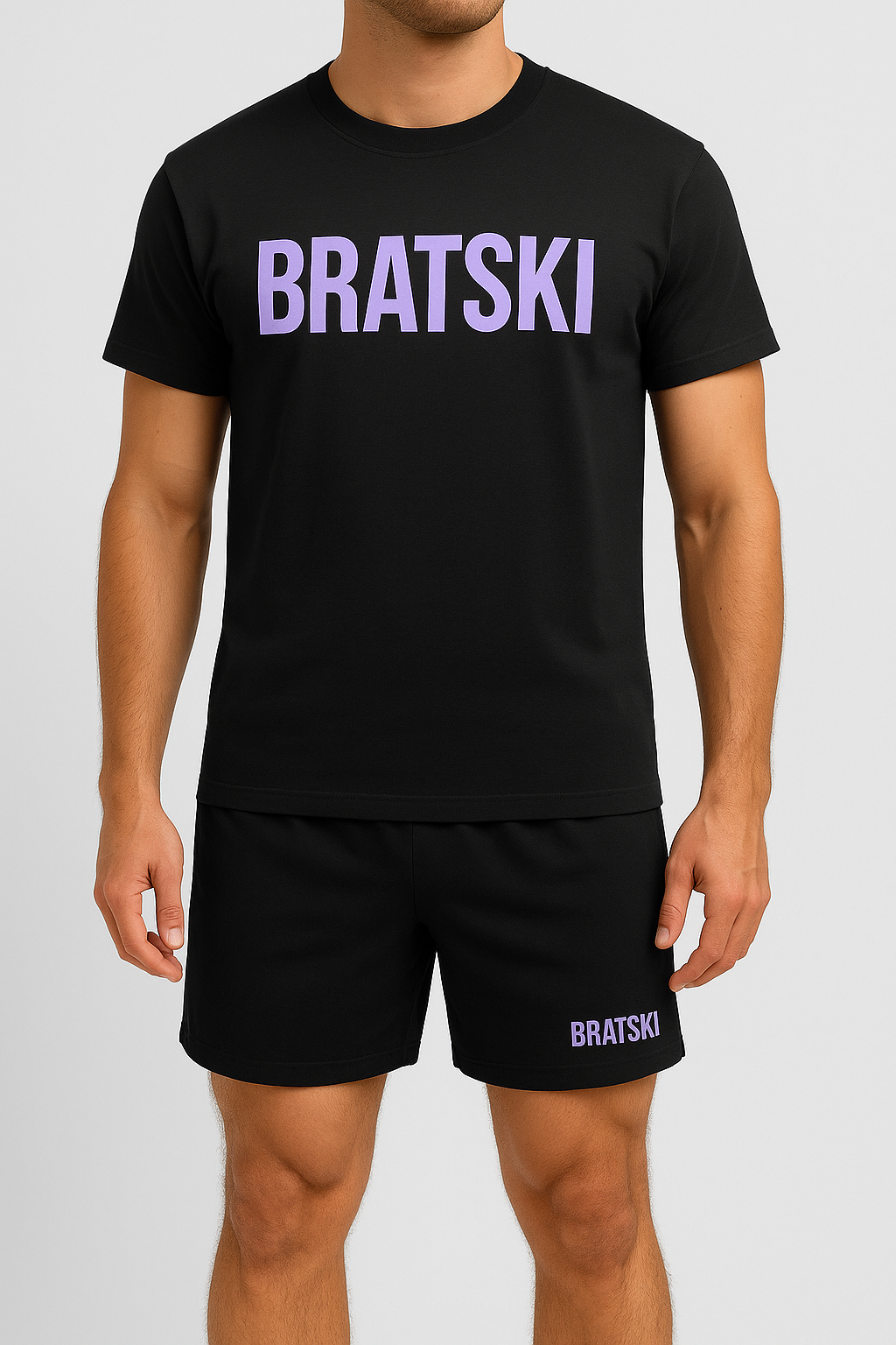 T-shirt Zwart/Paars