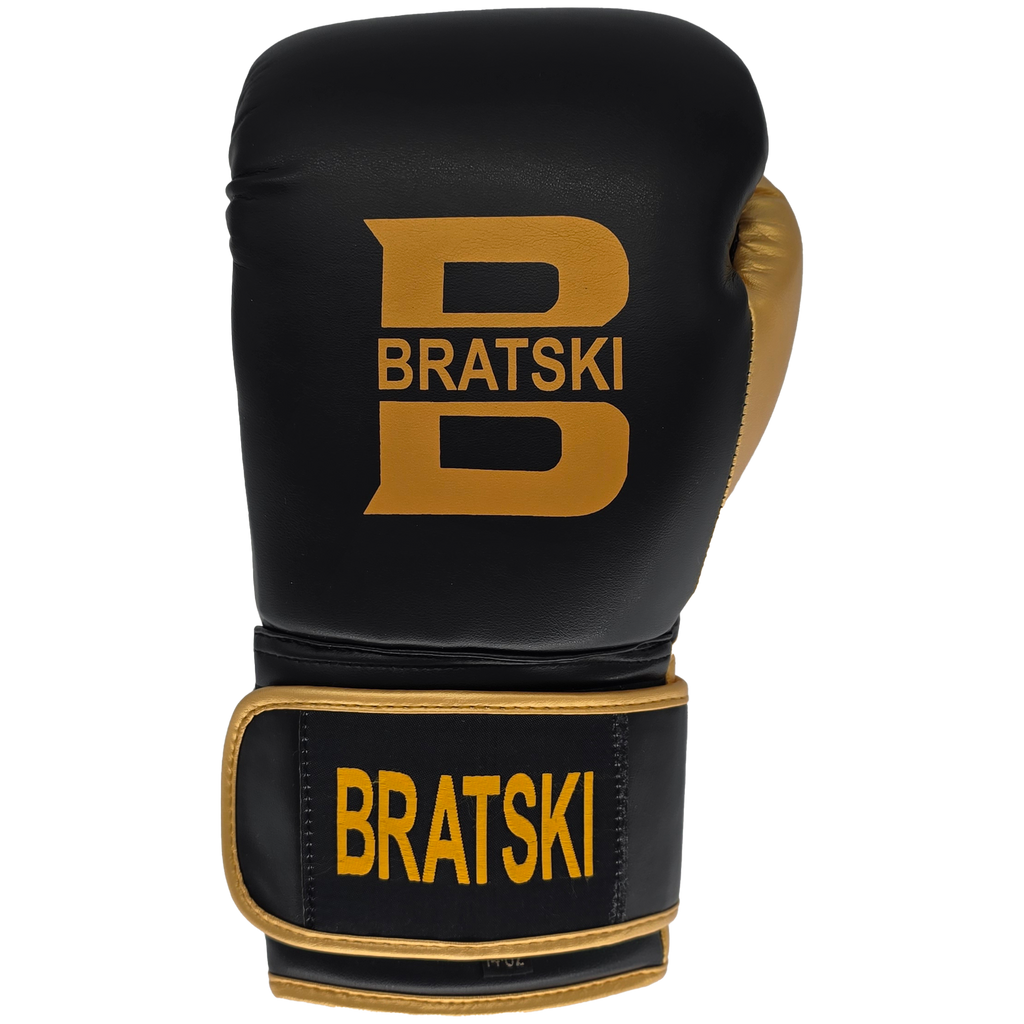BRATSKI Black/Gold Bokshandschoenen