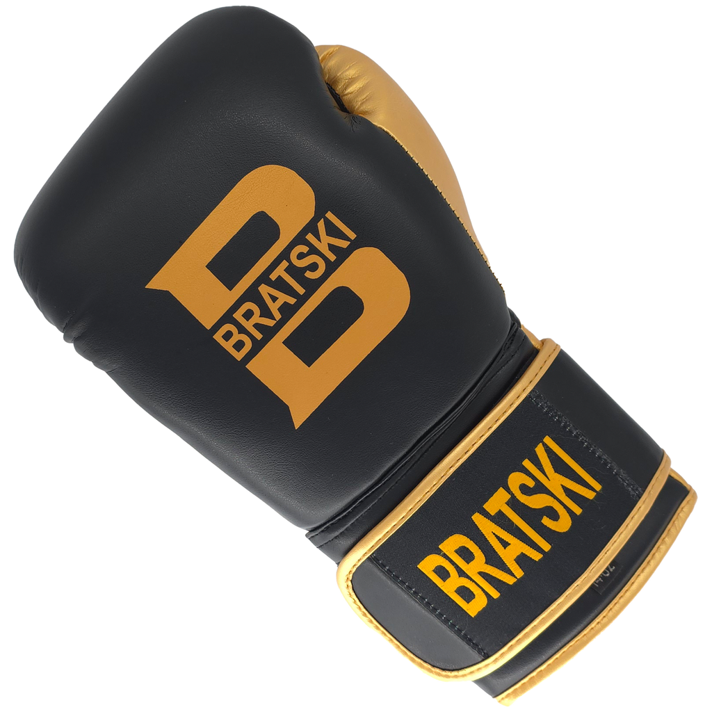 BRATSKI Black/Gold Bokshandschoenen